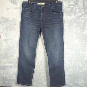 Hollister Men Dark Wash Straight Jeans Classic Cotton Blue 34x32 READ